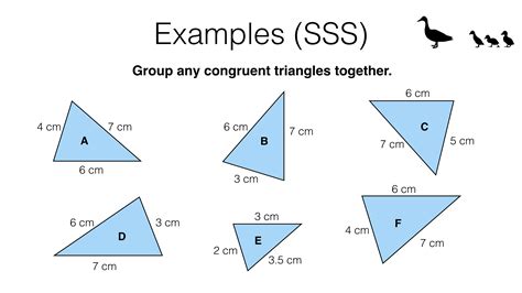 Examples of Quiz 4-2: Congruent Triangles SSS and SAS